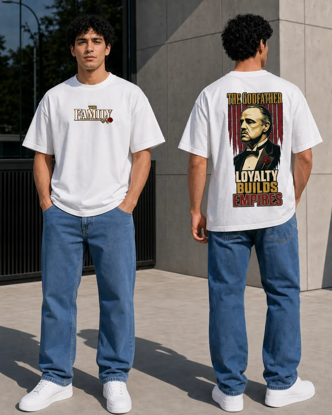 T-shirt Oversize The Godfather « Loyalty Builds Empires » - vue secondaire