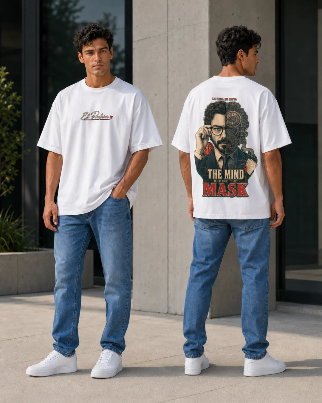 T-shirt Oversize La Casa de Papel « El Profesor » - vue secondaire