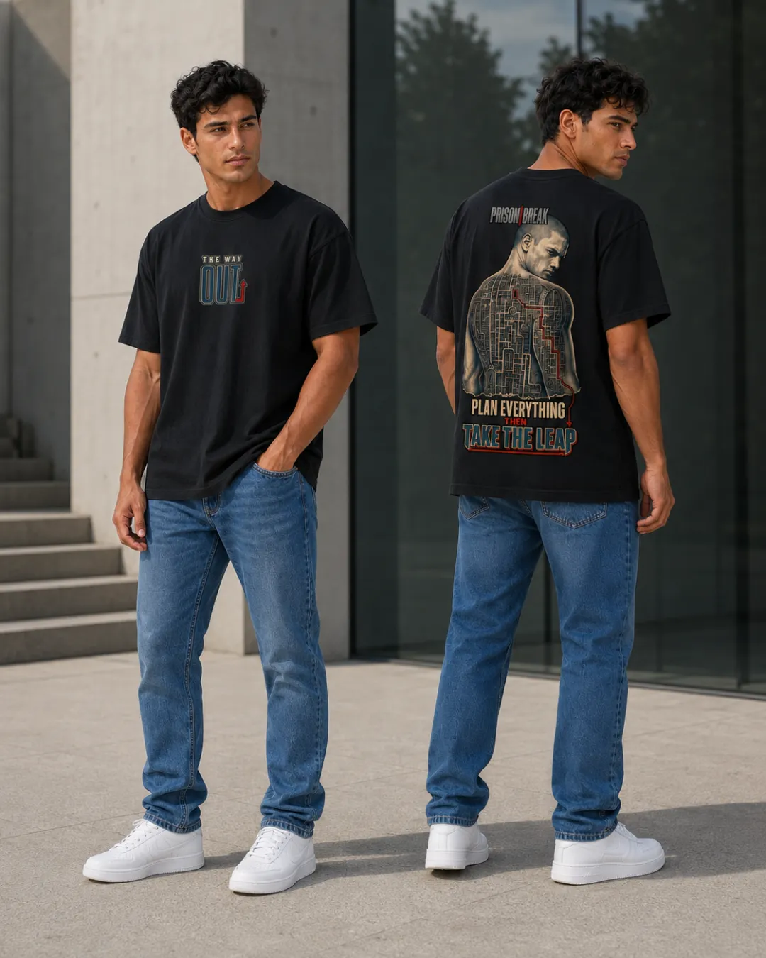 T-shirt Oversize Prison Break « The Way Out » - vue secondaire