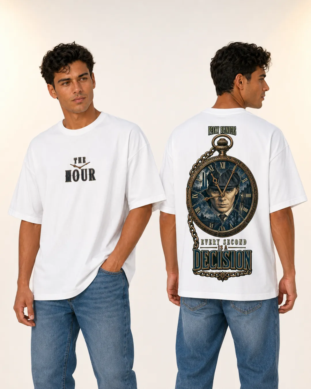 T-shirt Oversize Peaky Blinders « The Hour » - vue secondaire