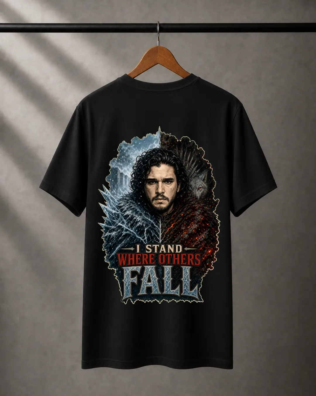 T-shirt Oversize Game of Thrones « I Stand Where Others Fall »