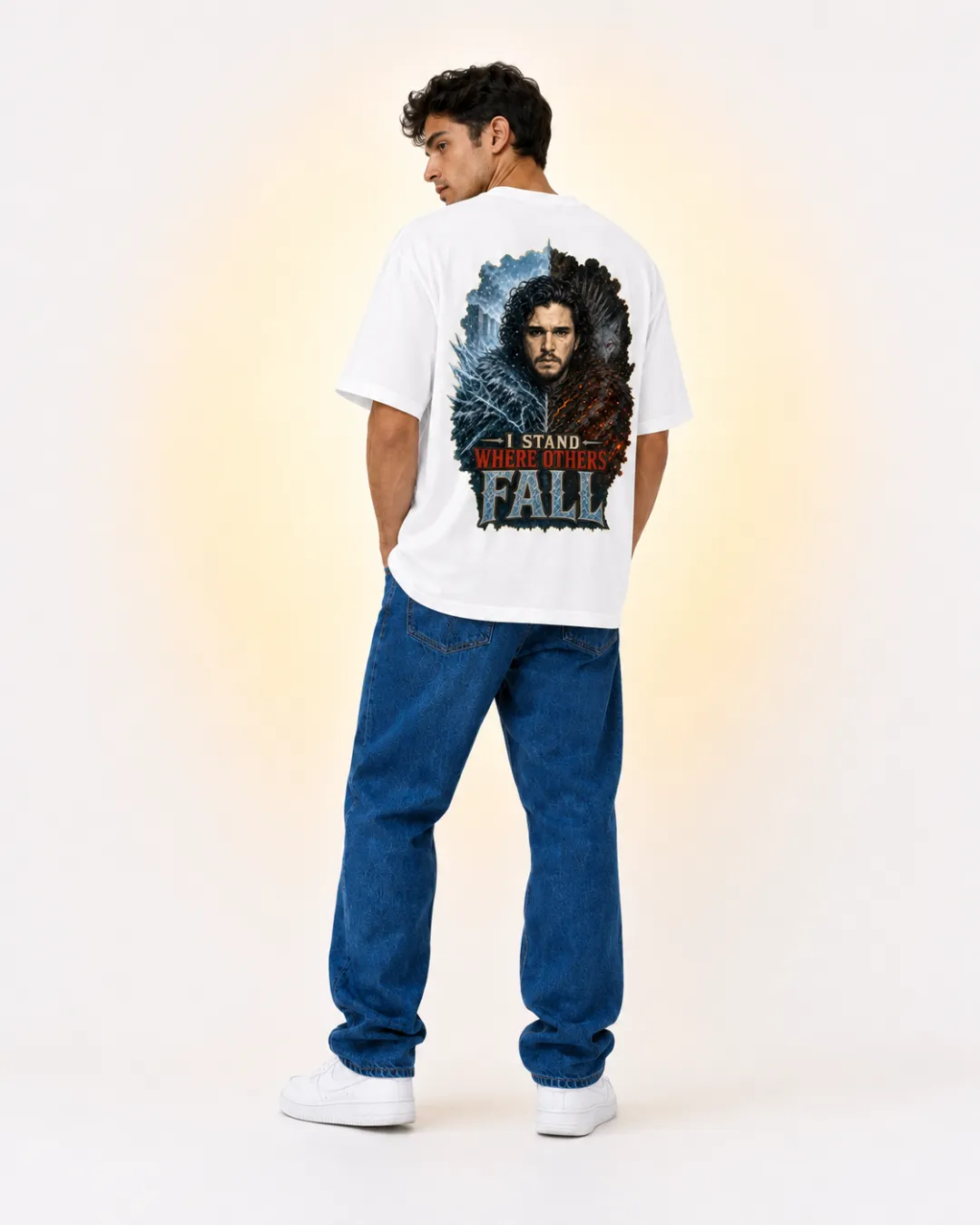 T-shirt Oversize Game of Thrones « I Stand Where Others Fall »
