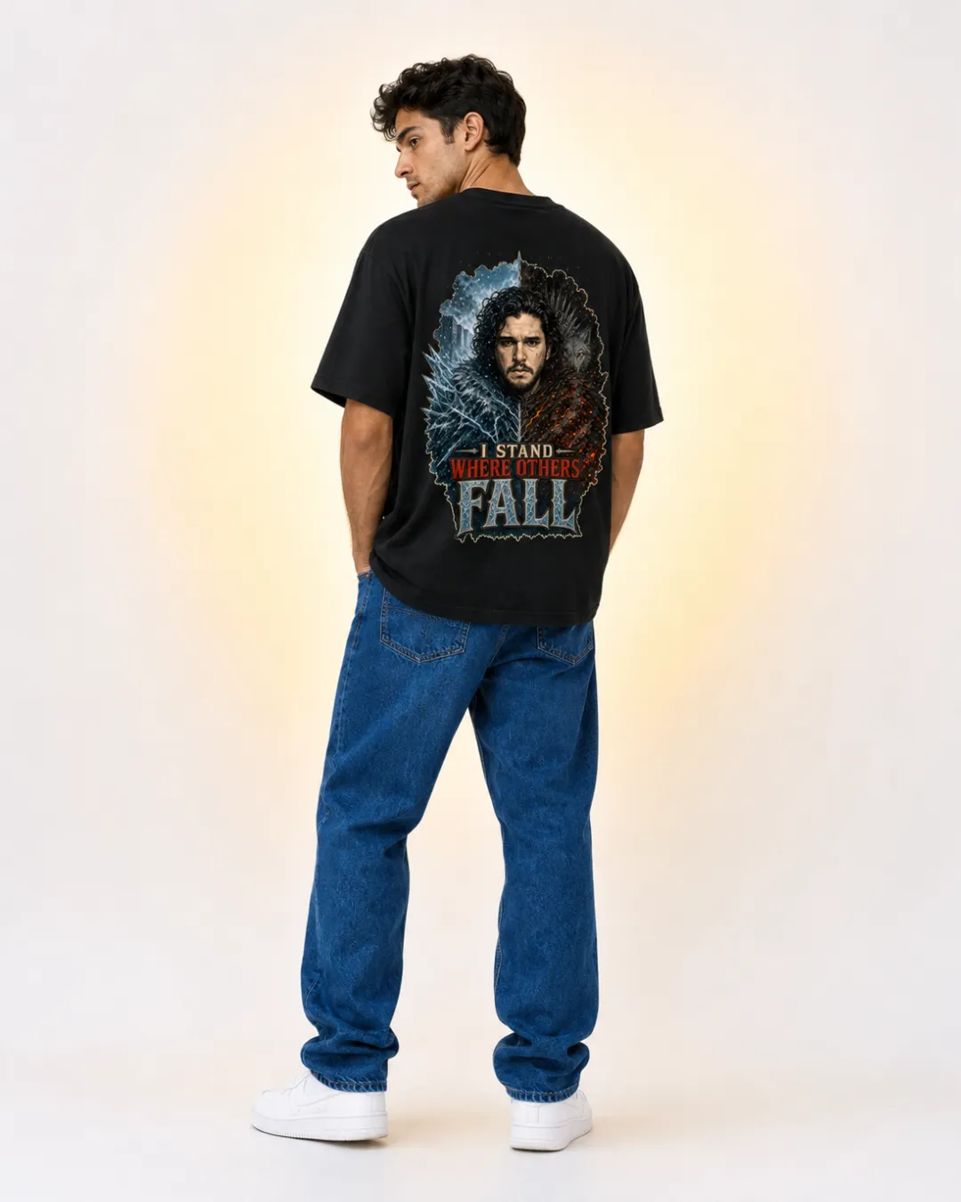 T-shirt Oversize Game of Thrones « I Stand Where Others Fall » - vue secondaire