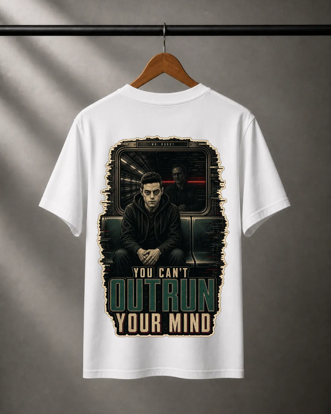 T-shirt Oversize Mr. Robot « You Can’t Outrun Your Mind »