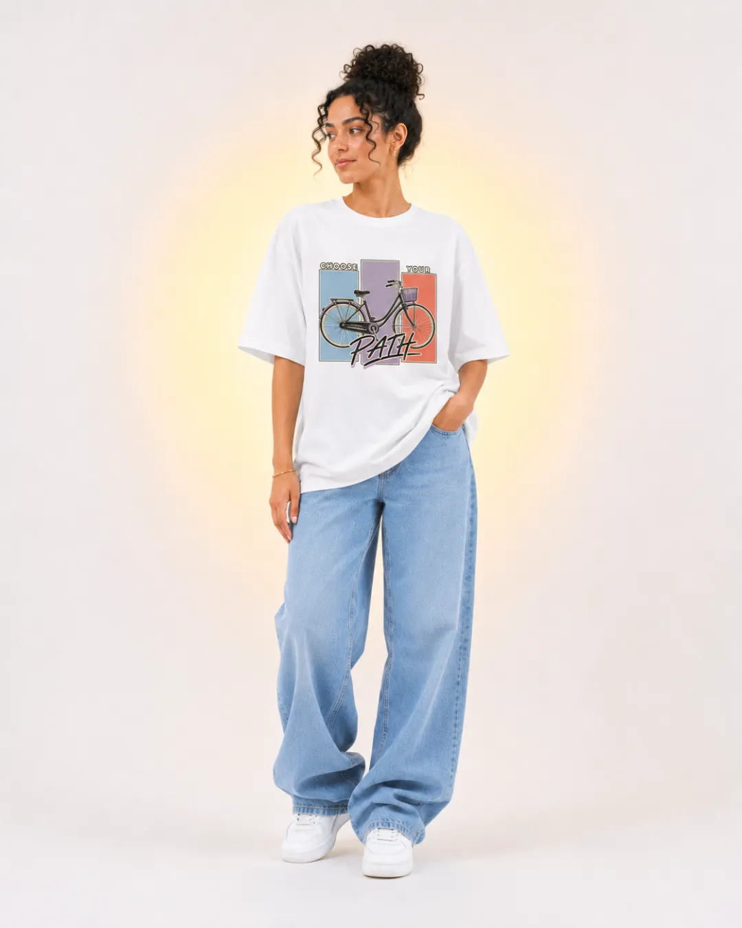 T-shirt Oversize « Choose Your Path » - vue secondaire